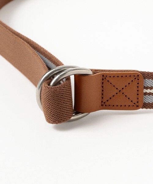 BEAMS BOY(ビームスボーイ)の「GEVAERT BANDWEVERIJ / 30mm ストライプ ライン ベルト(ベルト・レディース・ネイビー/ブラウン・ONE SIZE)」の3枚目の写真