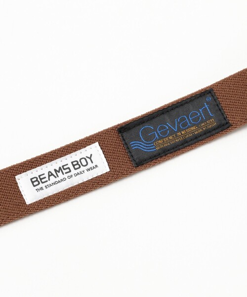 BEAMS BOY(ビームスボーイ)の「GEVAERT BANDWEVERIJ / 30mm ストライプ ライン ベルト(ベルト・レディース・ネイビー/ブラウン・ONE SIZE)」の5枚目の写真