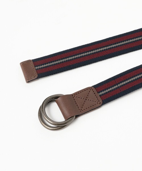 BEAMS BOY(ビームスボーイ)の「GEVAERT BANDWEVERIJ / 30mm ストライプ ライン ベルト(ベルト・レディース・ネイビー/ブラウン・ONE SIZE)」の7枚目の写真