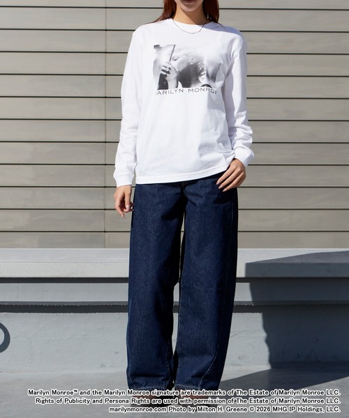 GOOD ROCK SPEED(グッドロックスピード)の「GOOD ROCK SPEED/グッドロックスピード Marilyn Monroe LS shirts 2026年春夏(Tシャツ/カットソー・メンズ・ホワイト・M/L/XL)」の6枚目の写真