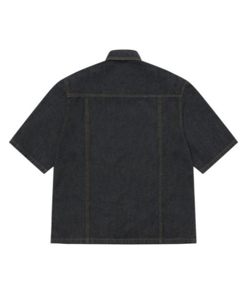 MUCENT(ムセント)の「◇MUCENT◇ブランド直輸入正規品/COUNTRY DENIM HALF SHIRT カントリーロールアップデニム半袖シャツ(シャツ/ブラウス・レディース・ライトブルー/チャコール・FREE)」の4枚目の写真