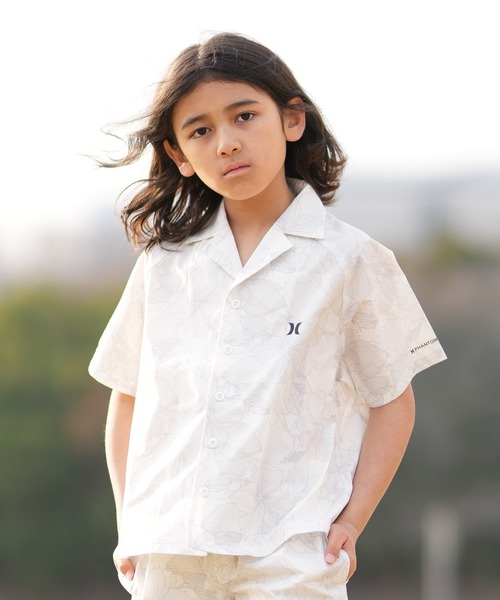 Hurley (ハーレー)の「Hurley/ハーレー キッズ 半袖 シャツ 水陸両用 BUSH261003(シャツ/ブラウス・キッズ・ホワイト/ブラック・160cm/150cm/140cm/130cm)」の1枚目の写真
