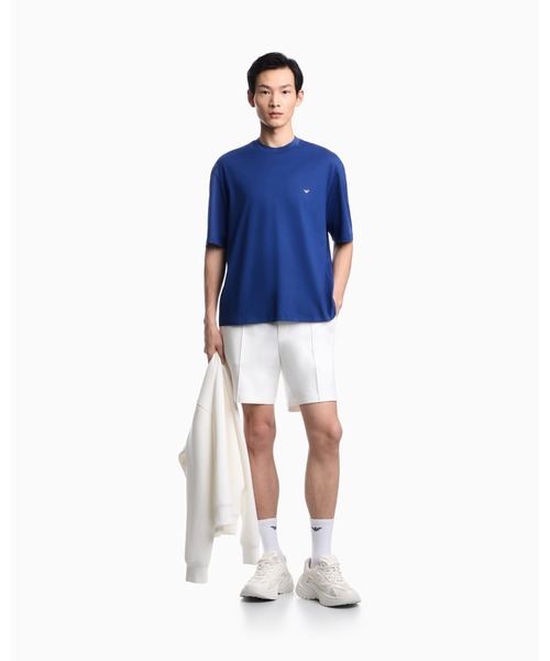 EMPORIO ARMANI(エンポリオアルマーニ)の「<オンライン限定>【エンポリオ アルマーニ】オーバーサイズTシャツ ジャージー ユーズドエフェクト ロゴプリント(Tシャツ/カットソー・メンズ・ブラック/ライトブルー・XX-LARGE/X-SMALL/X-LARGE/SMALL/MEDIUM/LARGE)」の6枚目の写真