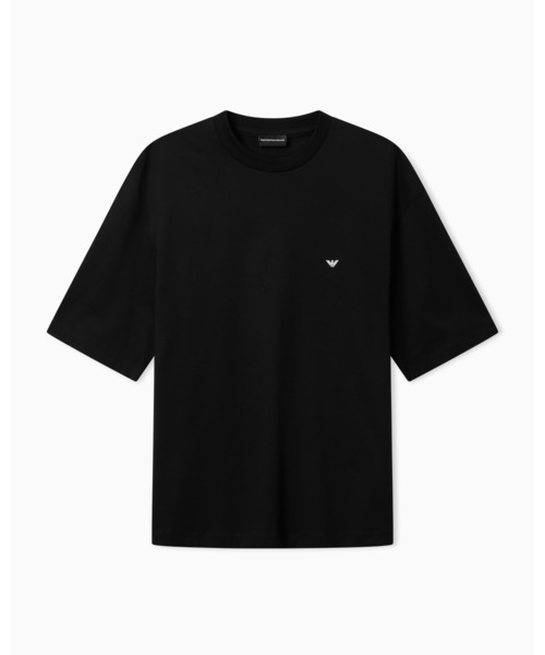 EMPORIO ARMANI(エンポリオアルマーニ)の「<オンライン限定>【エンポリオ アルマーニ】オーバーサイズTシャツ ジャージー ユーズドエフェクト ロゴプリント(Tシャツ/カットソー・メンズ・ブラック/ライトブルー・XX-LARGE/X-SMALL/X-LARGE/SMALL/MEDIUM/LARGE)」の3枚目の写真
