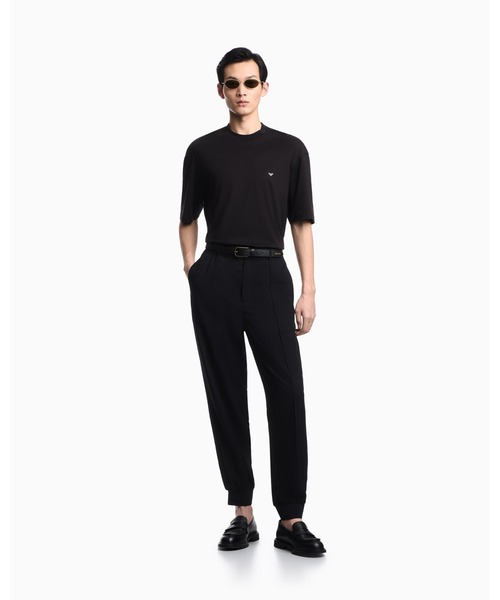 EMPORIO ARMANI(エンポリオアルマーニ)の「<オンライン限定>【エンポリオ アルマーニ】オーバーサイズTシャツ ジャージー ユーズドエフェクト ロゴプリント(Tシャツ/カットソー・メンズ・ブラック/ライトブルー・XX-LARGE/X-SMALL/X-LARGE/SMALL/MEDIUM/LARGE)」の4枚目の写真