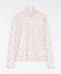 CECIL McBEE | パワーネット小花柄タートルネック(Tシャツ/カットソー)