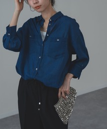 T.JAPAN デニムシャツ デニムチュニック チュニックシャツ シャツ/ブラウス デニムシャツチュニック デニム デニム デニム デニム