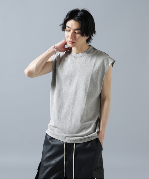 DANKE SCHON（ダンケシェーン）の「【WEB&DEPOT限定】DankeSchon/ダンケシェーン/CHEMICAL NOSLEEVES（Tシャツ/カットソー・メンズ・グレー/ブラック・L/S/M）」の2枚目の写真