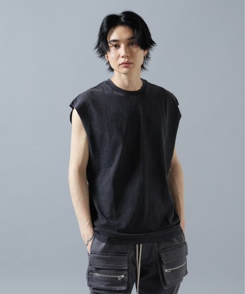 DANKE SCHON（ダンケシェーン）の「【WEB&DEPOT限定】DankeSchon/ダンケシェーン/CHEMICAL NOSLEEVES（Tシャツ/カットソー・メンズ・グレー/ブラック・L/S/M）」の20枚目の写真