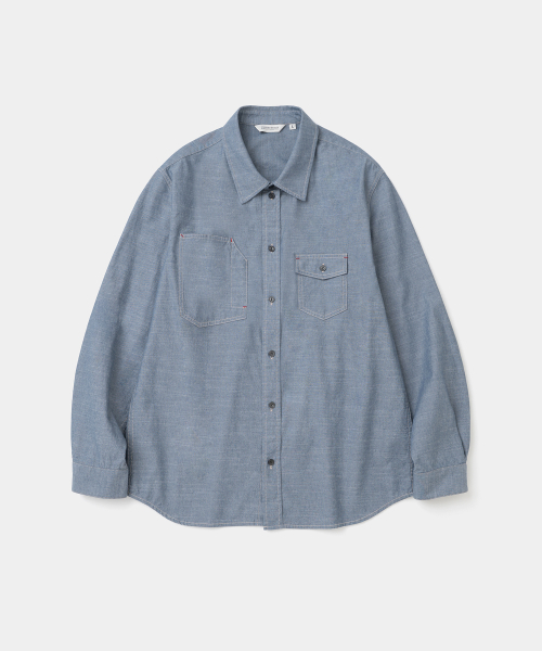 UNIFORM BRIDGE(ユニフォームブリッジ)の「chambray shirt blue(シャツ/ブラウス・メンズ・その他・MEDIUM/LARGE/X-LARGE/XX-LARGE)」の1枚目の写真