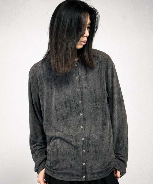 NO ID.(ノーアイディ)の「【NO ID.】Asymmetry Crew Neck Cardigan / アシンメトリー クルーネック カーディガン(カーディガン/ボレロ・メンズ・アイボリー/ブラック/グレー・ONE SIZE)」の10枚目の写真