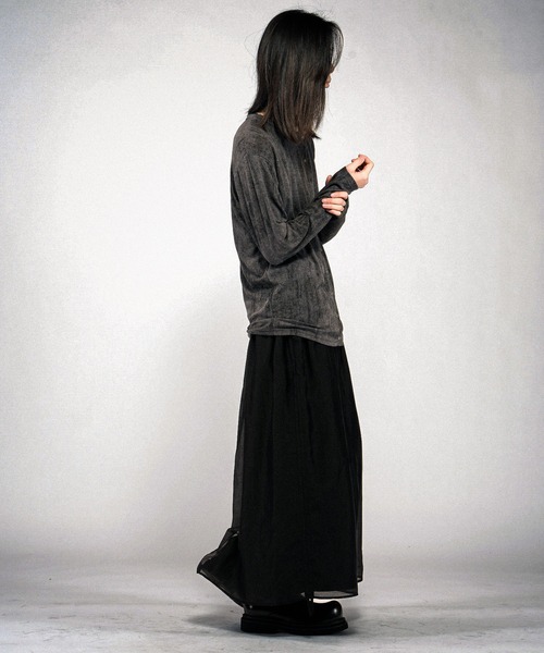 NO ID.(ノーアイディ)の「【NO ID.】Asymmetry Crew Neck Cardigan / アシンメトリー クルーネック カーディガン(カーディガン/ボレロ・メンズ・アイボリー/ブラック/グレー・ONE SIZE)」の11枚目の写真