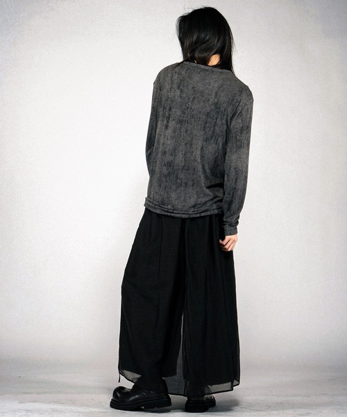 NO ID.(ノーアイディ)の「【NO ID.】Asymmetry Crew Neck Cardigan / アシンメトリー クルーネック カーディガン(カーディガン/ボレロ・メンズ・アイボリー/ブラック/グレー・ONE SIZE)」の12枚目の写真