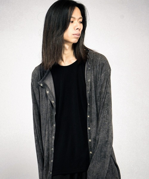 NO ID.(ノーアイディ)の「【NO ID.】Asymmetry Crew Neck Cardigan / アシンメトリー クルーネック カーディガン(カーディガン/ボレロ・メンズ・アイボリー/ブラック/グレー・ONE SIZE)」の15枚目の写真