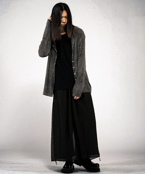NO ID.(ノーアイディ)の「【NO ID.】Asymmetry Crew Neck Cardigan / アシンメトリー クルーネック カーディガン(カーディガン/ボレロ・メンズ・アイボリー/ブラック/グレー・ONE SIZE)」の16枚目の写真
