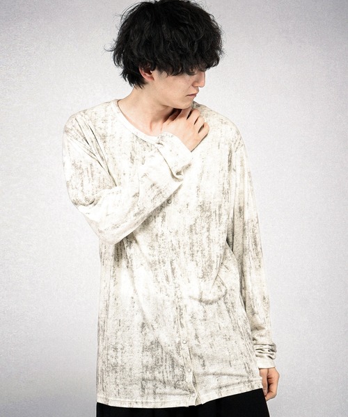 NO ID.(ノーアイディ)の「【NO ID.】Asymmetry Crew Neck Cardigan / アシンメトリー クルーネック カーディガン(カーディガン/ボレロ・メンズ・アイボリー/ブラック/グレー・ONE SIZE)」の18枚目の写真