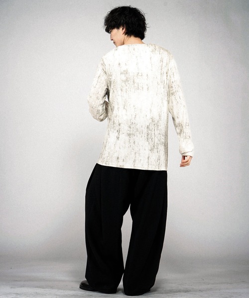 NO ID.(ノーアイディ)の「【NO ID.】Asymmetry Crew Neck Cardigan / アシンメトリー クルーネック カーディガン(カーディガン/ボレロ・メンズ・アイボリー/ブラック/グレー・ONE SIZE)」の22枚目の写真