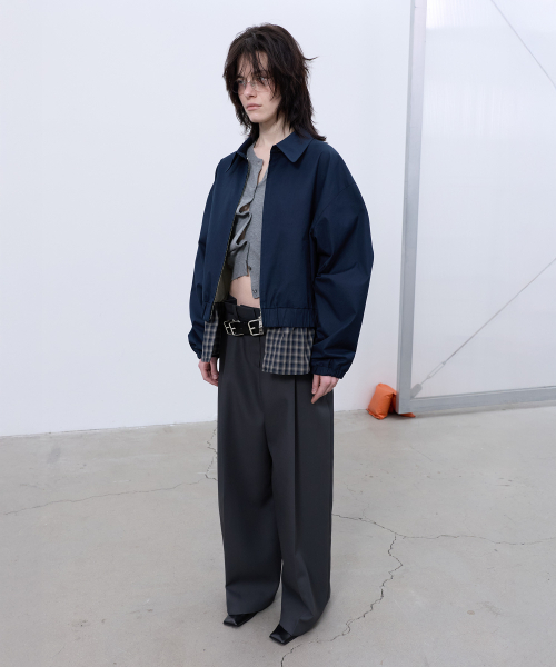 LCDC TM(エルシーディーシーティーエム)の「CHECK DETAIL BLOUSON JACKET (NAVY)(その他アウター・レディース・その他・OS)」の12枚目の写真