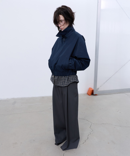 LCDC TM(エルシーディーシーティーエム)の「CHECK DETAIL BLOUSON JACKET (NAVY)(その他アウター・レディース・その他・OS)」の6枚目の写真