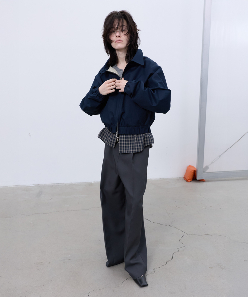 LCDC TM(エルシーディーシーティーエム)の「CHECK DETAIL BLOUSON JACKET (NAVY)(その他アウター・レディース・その他・OS)」の7枚目の写真