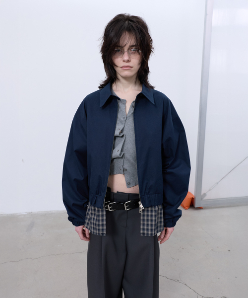 LCDC TM(エルシーディーシーティーエム)の「CHECK DETAIL BLOUSON JACKET (NAVY)(その他アウター・レディース・その他・OS)」の8枚目の写真
