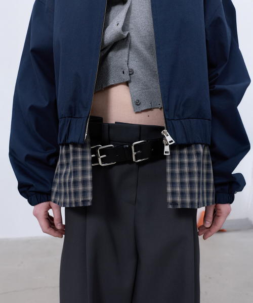 LCDC TM(エルシーディーシーティーエム)の「CHECK DETAIL BLOUSON JACKET (NAVY)(その他アウター・レディース・その他・OS)」の2枚目の写真