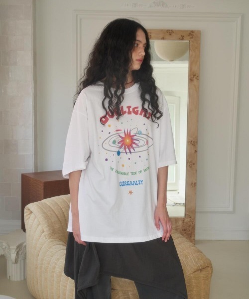 oursaalty（アウアソルティ）の「SAALTY SPACE OVERFIT T-SHIRT（Tシャツ/カットソー・レディース・スモークグレー/ホワイト・FREE）」の5枚目の写真