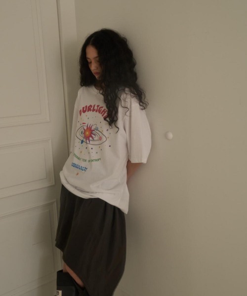 oursaalty（アウアソルティ）の「SAALTY SPACE OVERFIT T-SHIRT（Tシャツ/カットソー・レディース・スモークグレー/ホワイト・FREE）」の10枚目の写真