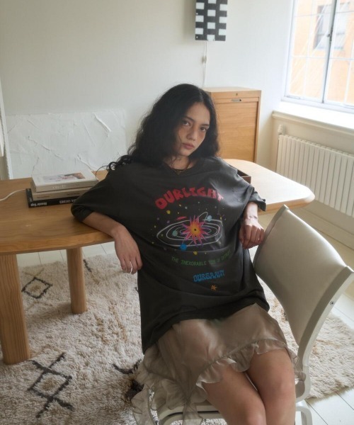 oursaalty（アウアソルティ）の「SAALTY SPACE OVERFIT T-SHIRT（Tシャツ/カットソー・レディース・スモークグレー/ホワイト・FREE）」の21枚目の写真