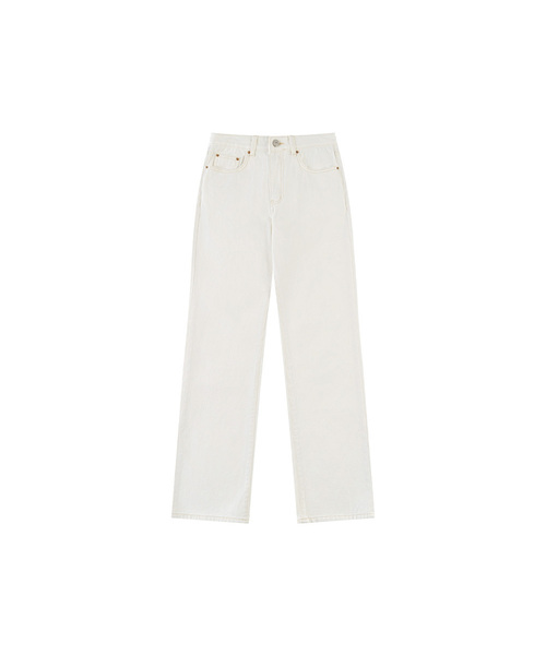 SIYAZU(シヤジュ)の「SIJN6106 ストレートカラムカラー デニム_Ivory(デニムパンツ・レディース・アイボリー・SMALL/MEDIUM/LARGE)」の1枚目の写真