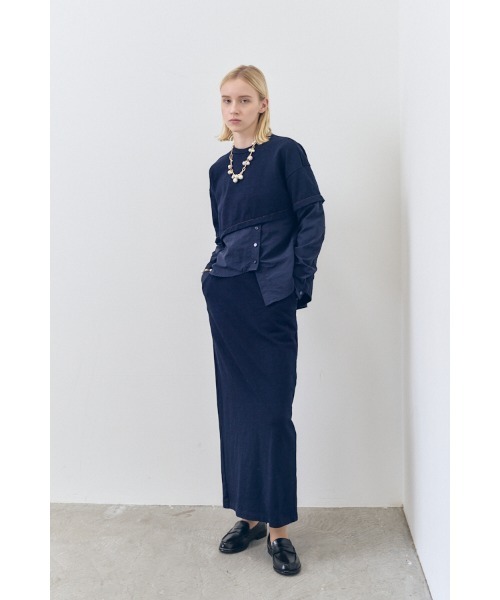 Muel Chic(ミュエルシック)の「Nove sweat denim CS ノーヴェスウェットデニムカットソー(その他トップス・レディース・ブルー/ブラック/インディゴブルー・FREE)」の17枚目の写真