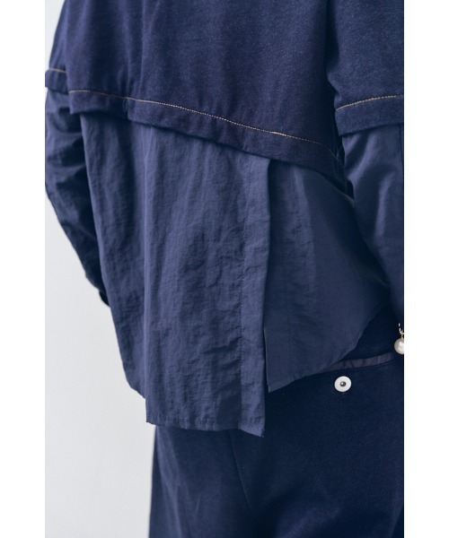 Muel Chic(ミュエルシック)の「Nove sweat denim CS ノーヴェスウェットデニムカットソー(その他トップス・レディース・ブルー/ブラック/インディゴブルー・FREE)」の19枚目の写真