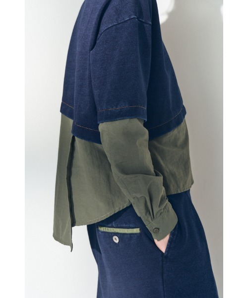 Muel Chic(ミュエルシック)の「Nove sweat denim CS ノーヴェスウェットデニムカットソー(その他トップス・レディース・ブルー/ブラック/インディゴブルー・FREE)」の7枚目の写真