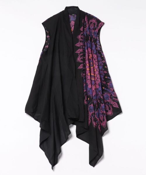 チャイハネ（チャイハネ）の「【チャイハネ】レレリアベスト型変形MEN'Sカーディガン（カーディガン/ボレロ・メンズ・ブルー/ブラック/ホワイト・FREE）」の3枚目の写真