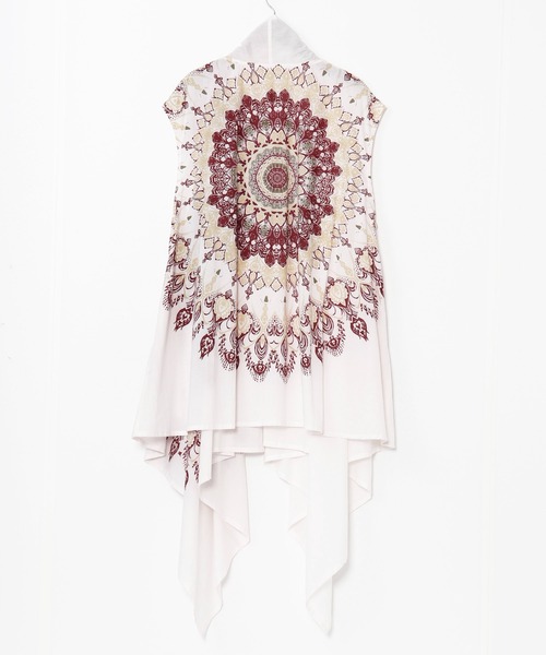 チャイハネ（チャイハネ）の「【チャイハネ】レレリアベスト型変形MEN'Sカーディガン（カーディガン/ボレロ・メンズ・ブルー/ブラック/ホワイト・FREE）」の6枚目の写真