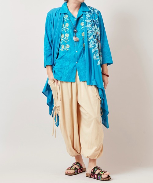 チャイハネ（チャイハネ）の「【チャイハネ】レレリアベスト型変形MEN'Sカーディガン（カーディガン/ボレロ・メンズ・ブルー/ブラック/ホワイト・FREE）」の10枚目の写真