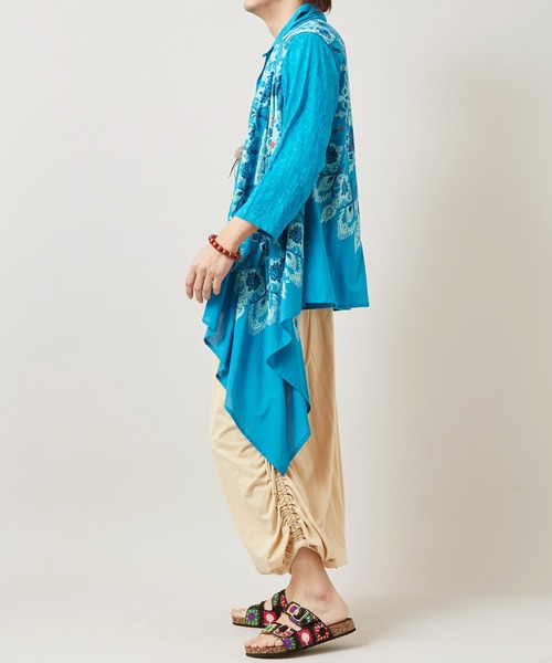 チャイハネ（チャイハネ）の「【チャイハネ】レレリアベスト型変形MEN'Sカーディガン（カーディガン/ボレロ・メンズ・ブルー/ブラック/ホワイト・FREE）」の11枚目の写真