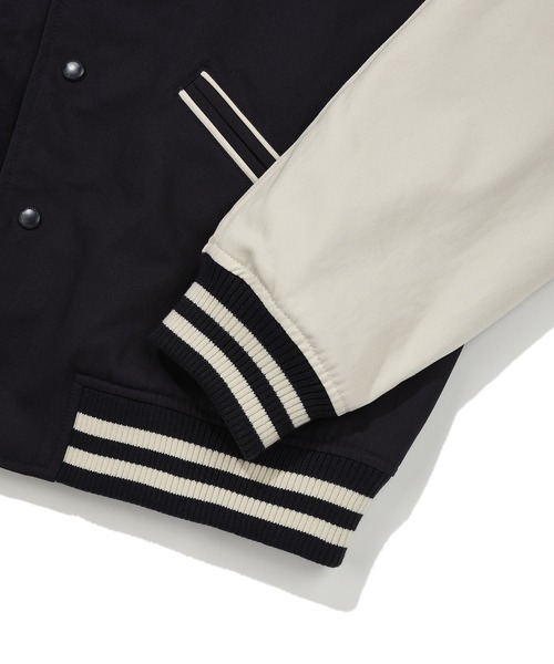 Wacky WiLLy(ワッキーウィリー)の「PATCHWORK GRAPHIC VARSITY JACKET(スタジャン・メンズ・クリーム/ネイビー・SMALL/MEDIUM/LARGE/X-LARGE)」の19枚目の写真