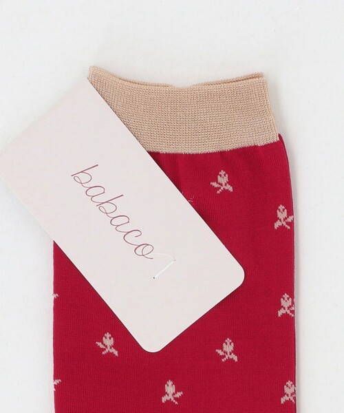 babaco（ババコ）の「＜babaco＞タイニーフラワー ソックス（ソックス/靴下・レディース・ネイビー/レッド・FREE）」の6枚目の写真