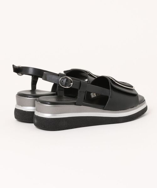 inter-chaussures(インターショシュール)の「【INTER-CHAUSSURES】バックルウエッジバックバンドサンダル(I62100)(サンダル・レディース・ホワイト/ブラック/シルバー・37/36/35/39)」の7枚目の写真