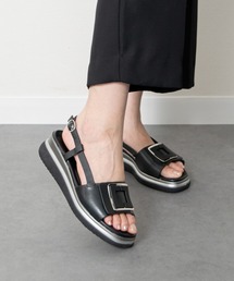 【INTER-CHAUSSURES】バックルウエッジバックバンドサンダル(I62100)