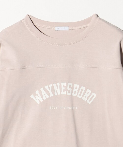 A DAY IN THE LIFE UNITED ARROWS(アデイインザライフユナイテッドアローズ)の「プリント フットボールT 7分袖 <A DAY IN THE LIFE>(Tシャツ/カットソー・レディース・ネイビー/ライトピンク/オフホワイト/グレー系・FREE)」の21枚目の写真