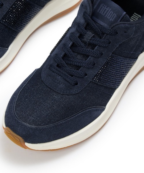 fitflop(フィットフロップ)の「F-MODE フロークリスタル デニム/スエード スニーカー(スニーカー・レディース・ネイビー・US6.5/US7/US7.5/US6/US8)」の2枚目の写真
