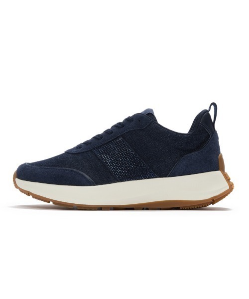 fitflop(フィットフロップ)の「F-MODE フロークリスタル デニム/スエード スニーカー(スニーカー・レディース・ネイビー・US6.5/US7/US7.5/US6/US8)」の4枚目の写真
