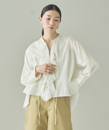 Curensology | Curensology(カレンソロジー)/ウォッシャブルラミーフリルブラウス(シャツ/ブラウス)