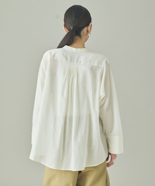 Curensology（カレンソロジー）の「Curensology(カレンソロジー)/ウォッシャブルラミーフリルブラウス（シャツ/ブラウス・レディース・ブルー系その他/ホワイト/グレー系その他2・FREE）」の20枚目の写真