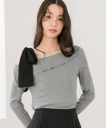 オフショルリボンカットソー 668902