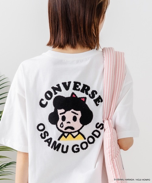 LB/S （エルビーエス）の「【CONVERSE/コンバース】【着るだけでコーディネートの主役に！】CONVERSE×OSAMUGOODS 天竺 BETTY サガラ刺繍Ｔシャツ キャラクター カジュアル レトロポップ ギフト（Tシャツ/カットソー・レディース・サックスブルー/ホワイト・MEDIUM/LARGE）」の2枚目の写真