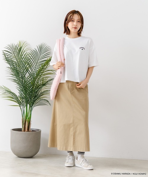 LB/S （エルビーエス）の「【CONVERSE/コンバース】【着るだけでコーディネートの主役に！】CONVERSE×OSAMUGOODS 天竺 BETTY サガラ刺繍Ｔシャツ キャラクター カジュアル レトロポップ ギフト（Tシャツ/カットソー・レディース・サックスブルー/ホワイト・MEDIUM/LARGE）」の3枚目の写真