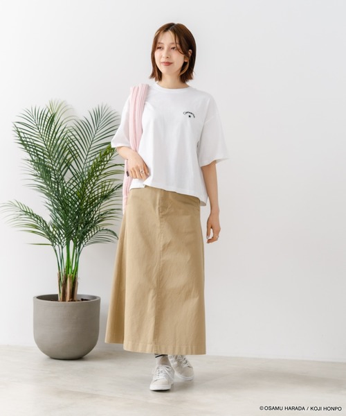 LB/S （エルビーエス）の「【CONVERSE/コンバース】【着るだけでコーディネートの主役に！】CONVERSE×OSAMUGOODS 天竺 BETTY サガラ刺繍Ｔシャツ キャラクター カジュアル レトロポップ ギフト（Tシャツ/カットソー・レディース・サックスブルー/ホワイト・MEDIUM/LARGE）」の6枚目の写真